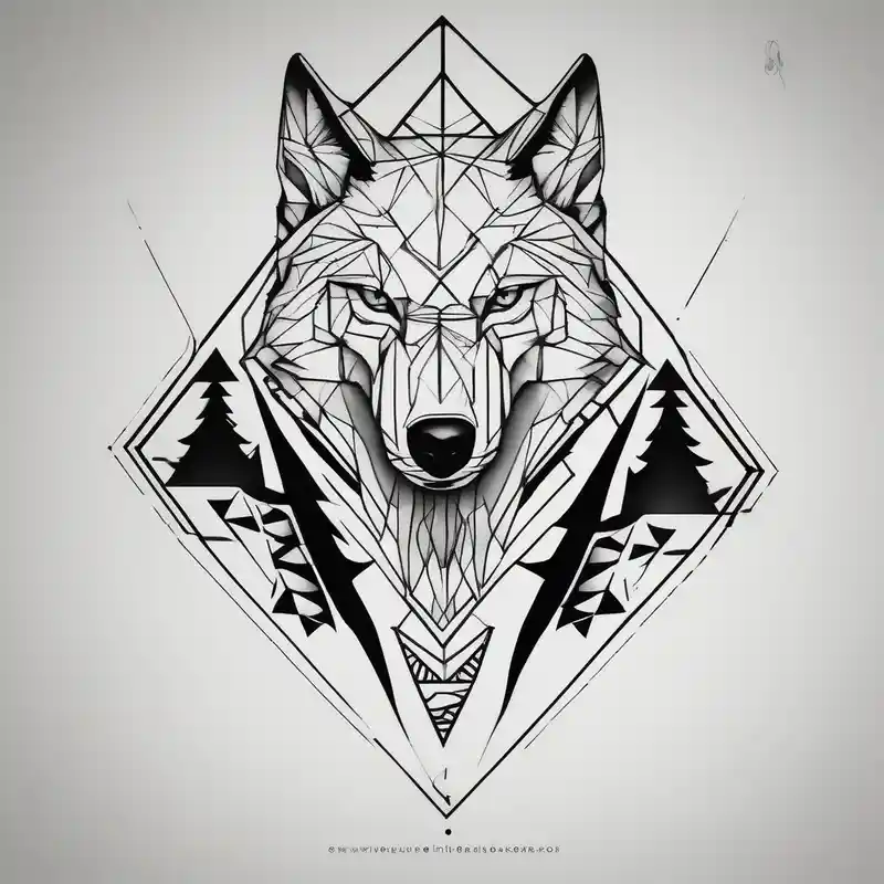 geometric style Wolf Tattoos Tattoo Ideas in 2025 & free generation about wolf and crow